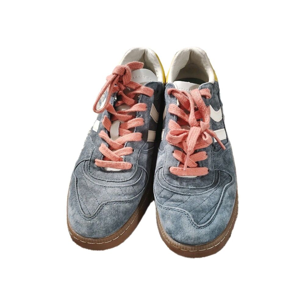 Coolway Goal Blue Coral Yellow Suede Shoes Sneakers Women's Size 10 - Picture 3 of 12